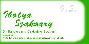 ibolya szakmary business card